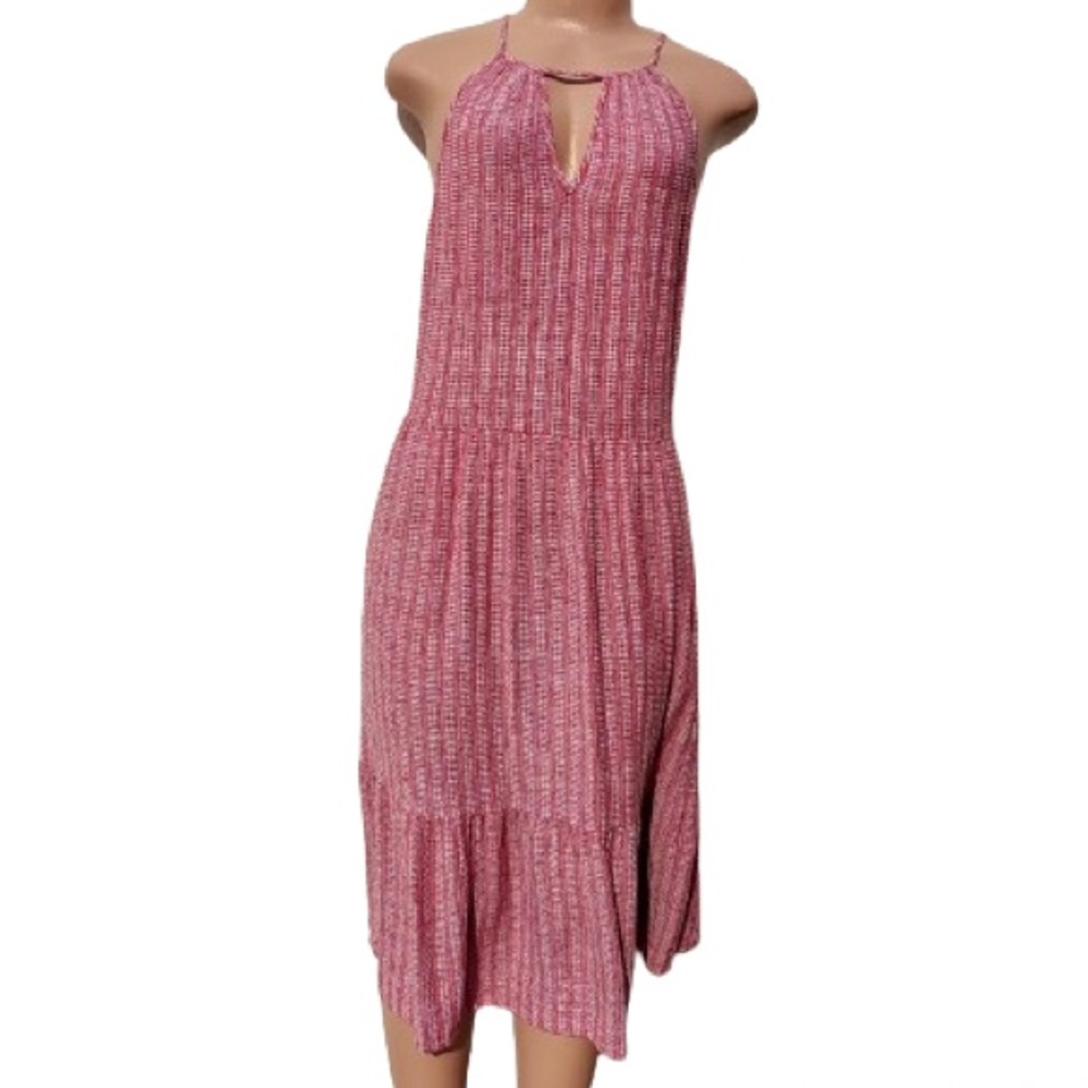 Halter Dress, Linen blend, Soft Ruffle Hem,
 | Sz Medium | Pre-owned